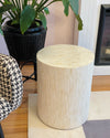 Bone Inlay Round Fluted Side Table