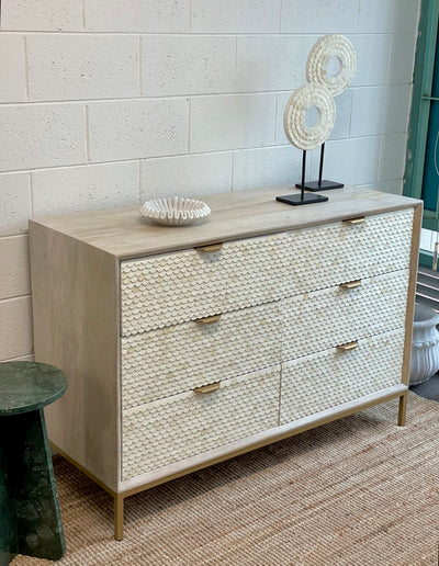 Fish Scale Chest Of 6 Drawers