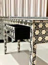 Bone Inlay 3 Drawer Console Table - Black Daisy