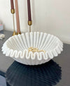 Marble Ripple Fluted Decor Bowl - 30cm