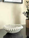 Marble Ripple Fluted Decor Bowl - 30cm