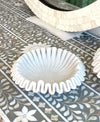 Marble Ripple Fluted Decor Bowl - 22cm