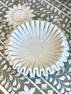 Marble Ripple Fluted Decor Bowl - 22cm