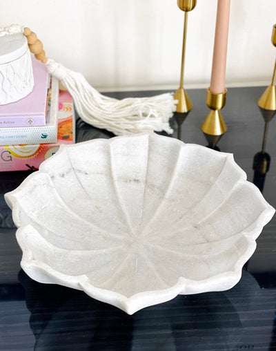 Marble Lotus Dècor Bowl - 30cm