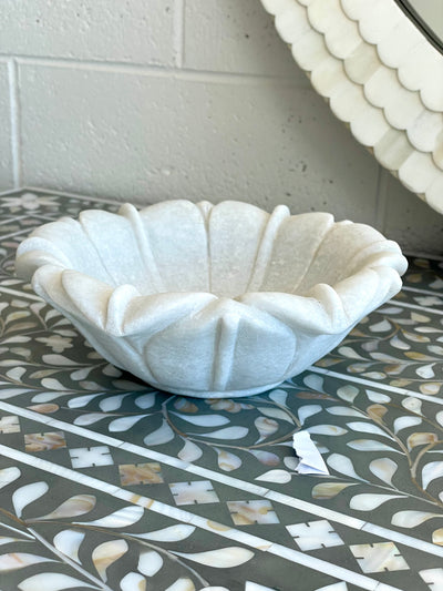 Marble Lotus Decor Bowl - 20cm