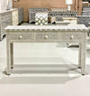 Bone Inlay 3 Drawer Console - Grey Geometric