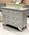 Mother of Pearl 4 Chest of Drawers-  Grey Floral