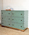 Bone Inlay 6 Drawers Chest - Green Lattice