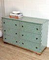 Bone Inlay 6 Drawers Chest - Green Lattice