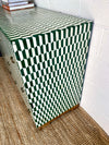 Bone Inlay 6 Drawers Chest - Green Lattice