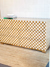 Bone Inlay 7 Drawers Chest - Almond Checkered Pattern