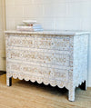 Mother Of Pearl 4 Chest of Drawers - Off White Floral