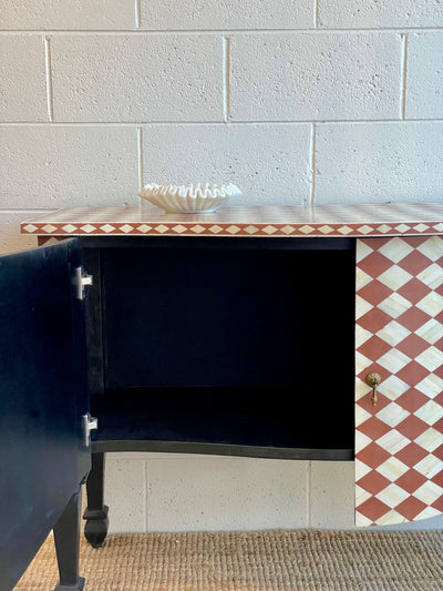 Bone Inlay French Chest - Diamond Pattern