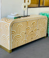 Bone Inlay Boho Curved Sideboard - Almond Arch