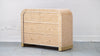 Bone Inlay Curved 4 Drawers Chest - Almond Stripe