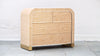 Bone Inlay Curved 4 Drawers Chest - Almond Stripe