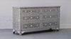 Mother of Pearl Inlay 6 Chest of Drawer - Grey Floral