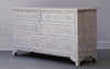 Mother of Pearl 6 Chest of Drawer -  White Floral