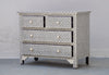 Bone Inlay 4 Chest of Drawers -Grey Geometric