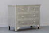 Bone Inlay 4 Chest of Drawers -Grey Geometric