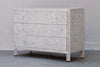 Mother of Pearl Chest of 3 Drawers -  White Floral