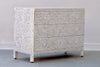 Mother of Pearl Chest of 3 Drawers -  White Floral