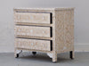 Mother of Pearl Inlay 3 Drawers Chest - Apricot Beige Floral