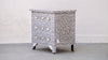 Large Mother Of Pearl Bedside Table - Grey Floral