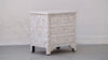 Large Mother Of Pearl Bedside Table - White Floral