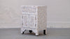 Mother Of Pearl Bedside Table - White Floral