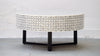 Bone Inlay Round Coffee Table - Grey Geometric