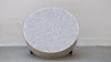 Bone Inlay Round Coffee Table - Grey Geometric