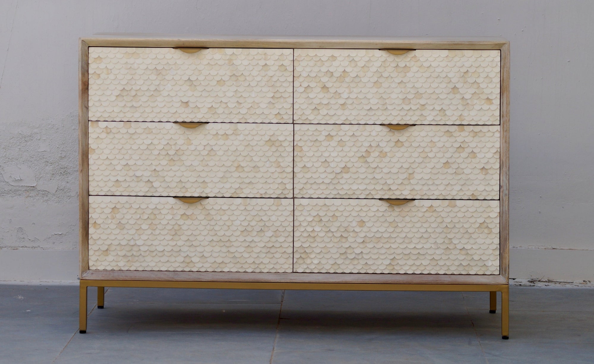 Fish Scale Chest Of 6 Drawers