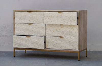 Fish Scale Chest Of 6 Drawers