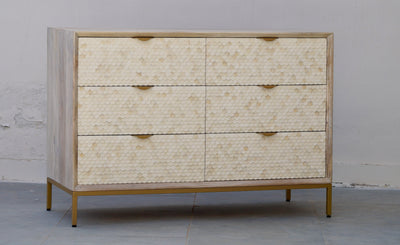 Fish Scale Chest Of 6 Drawers