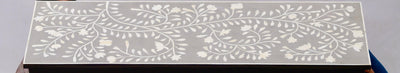 Bone Inlay Chest Of 6 Drawers - Grey Floral