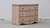 Teakwood Inlay French Chest of 3 Drawers - Floral Pattern