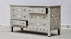 Bone Inlay Chest Of 6 Drawers - Grey Floral