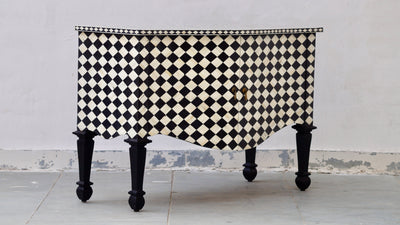 Bone Inlay French Chest  - Diamond Pattern