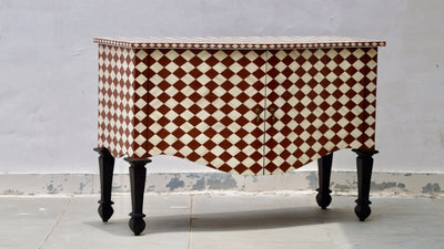 Bone Inlay French Chest - Diamond Pattern