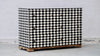 Bone Inlay 6 Drawers Chest - Black Diamond Pattern