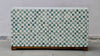 Bone Inlay 7 Drawers Chest - Dyed Green Checkered Pattern