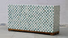 Bone Inlay 7 Drawers Chest - Dyed Green Checkered Pattern