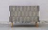 Bone Inlay 3 Drawers Scandinavian Chest - Black Stripe