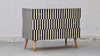 Bone Inlay 3 Drawers Scandinavian Chest - Black Stripe