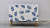 Bone Inlay 2 Door Cabinet - Dyed Blue Floral