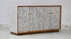 Bone Inlay 4 Doors Sideboard - Dyed Blue Stripe