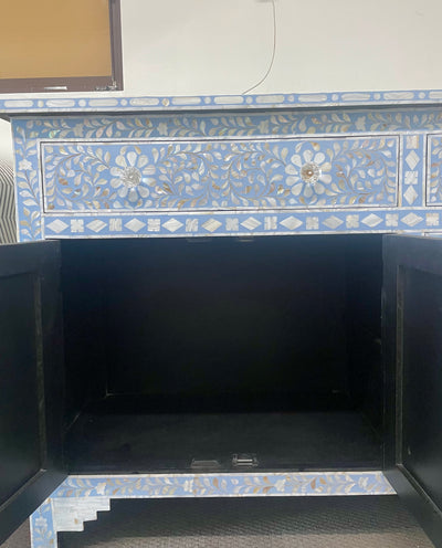 Mother Of Pearl Sideboard - Soft Blue Floral