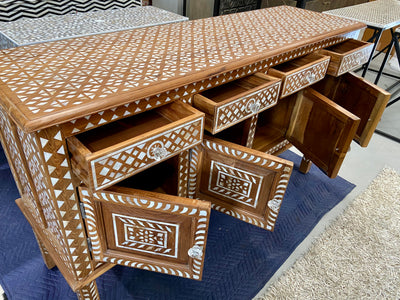 Teak Wood/Mother Of Pearl Sideboard