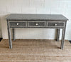 Bone Inlay 3 Drawer Console - Black Fishscale